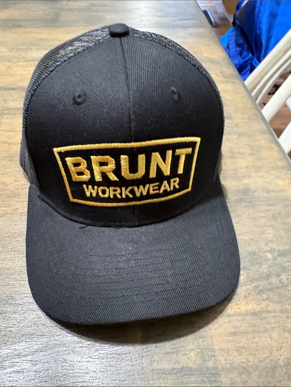 BRUNT Workwear Black and Gold Logo Trucker Hat